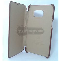 S6 Edge+ чехол-книжка, iCarer, кожаный, коричневый 
