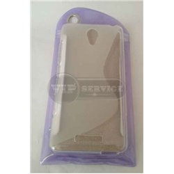Redmi Note 2 чехол-накладка, силиконовый волна, прозрачный