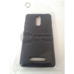 Redmi Note 3 чехол-накладка, силиконовый волна, черный