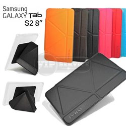 чехол-книжка Samsung Tab S2 8.0'' T715 ONJESS силиконовая основа черный экокожа
