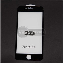 iPhone 6/6S противоударное стекло 3D, черное